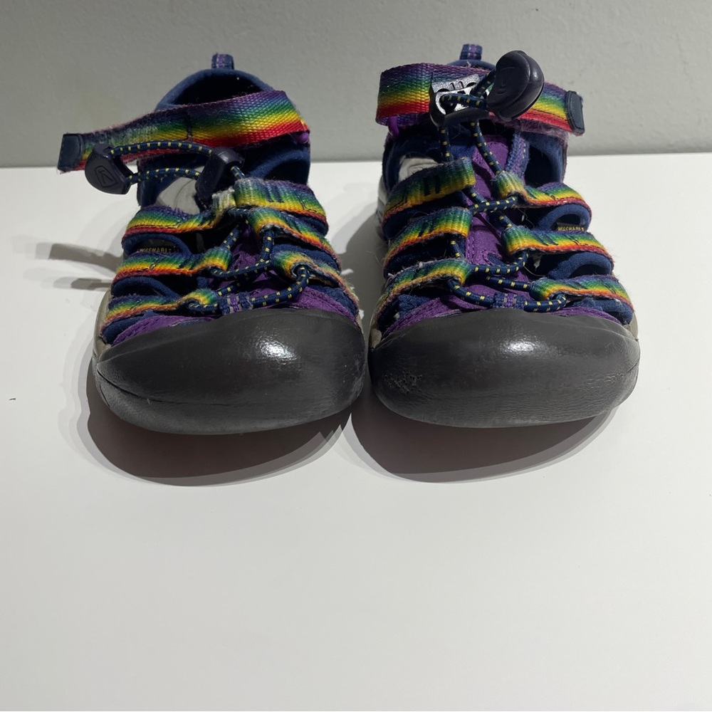 KEEN Kids Girl's Newport H2 Closed Toe Water 11 Toddler Sandals Purple Multi - Picture 3 of 10